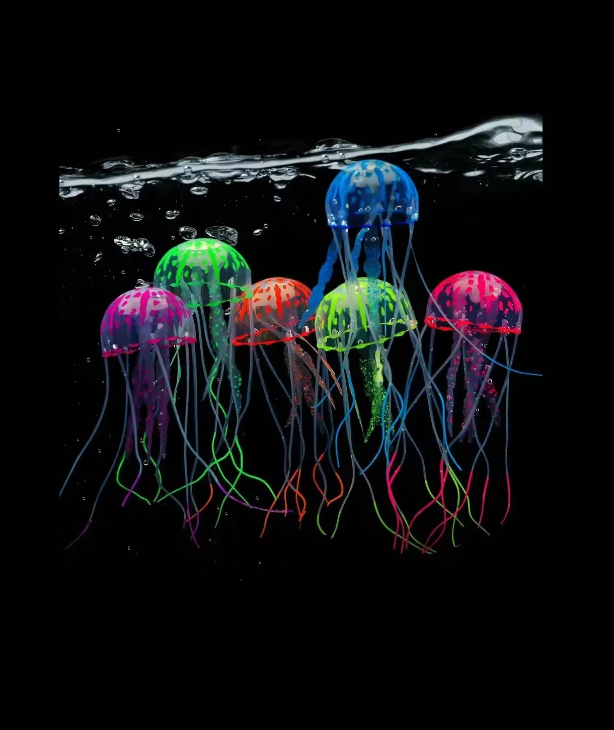 6/3pcst Artificial Jellyfishes Aquarium Fish Tank Accessories Simulation Fluorescent Jellyfish Tank Aquarium Landscaping Random