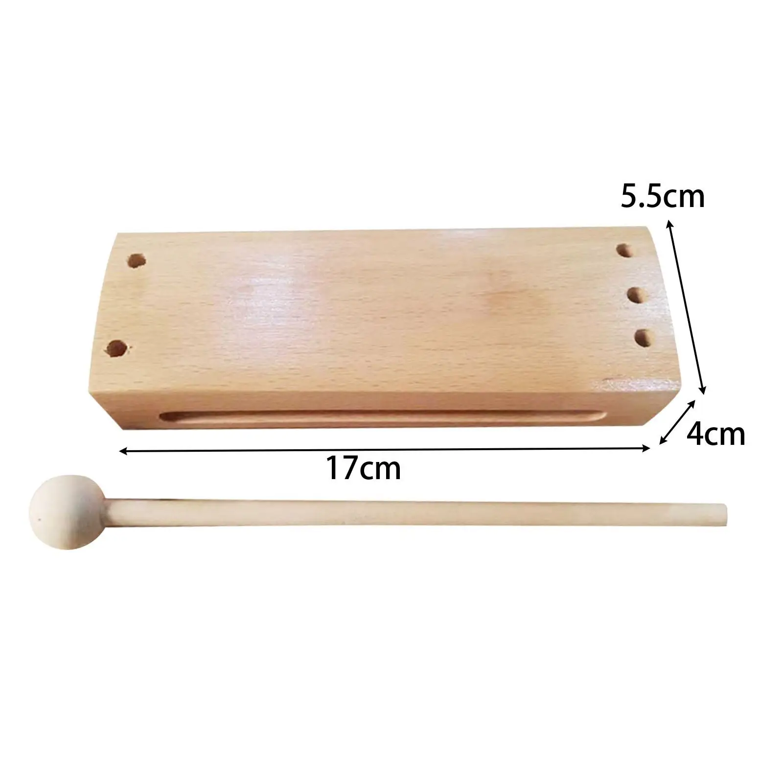 Wood Rhythm Block Musical Percussion Instrument Durable Musical Instrument for Kindergarten Study Preschool Living Room Children