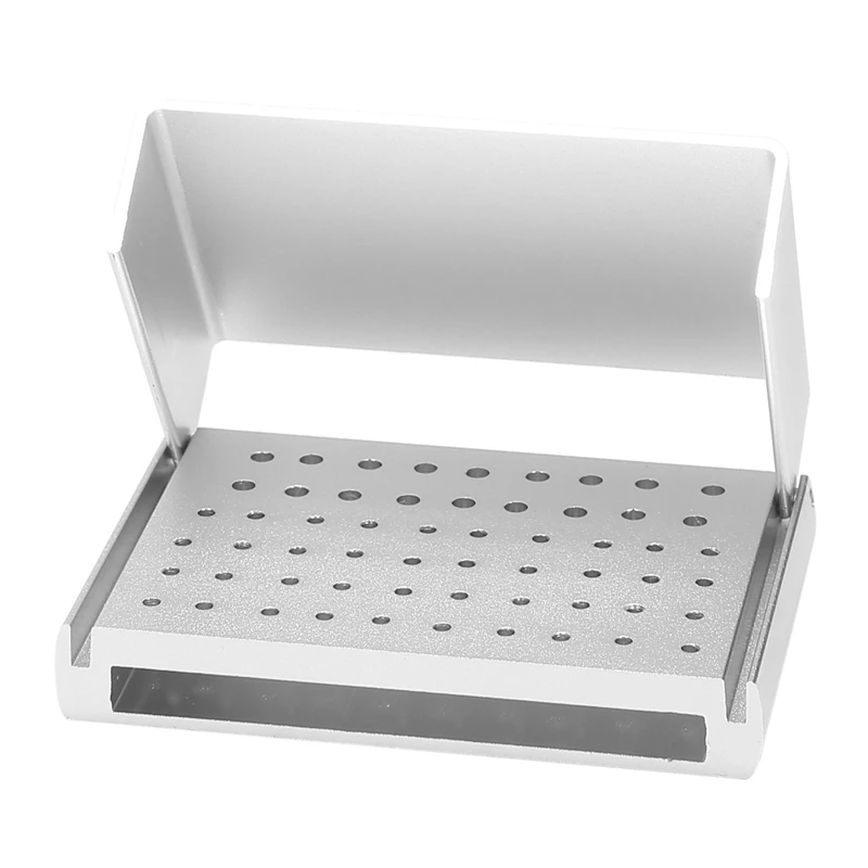 

4X Disinfection Box 58-Hole Aluminum Alloy Bur Box High Low Speed Mobile Grinding Head Box Bur Holder Bur Box-B