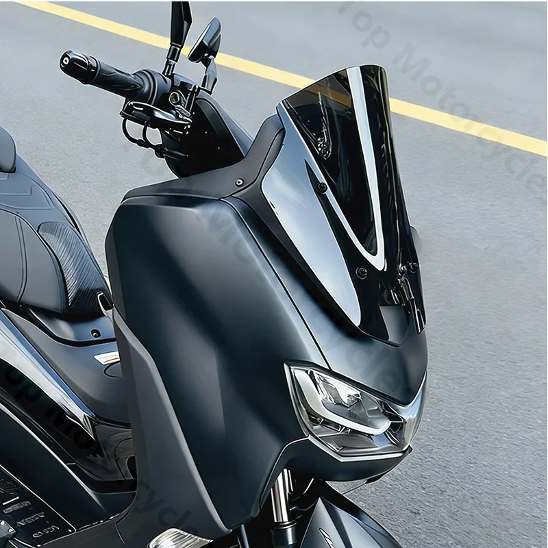 For YAMAHA NMAX155 NMAX125 NMAX 155 125 2020 2021 2022 2023 2024 Motorcycle Sport Windshield Windscreens Wind Deflectors Black