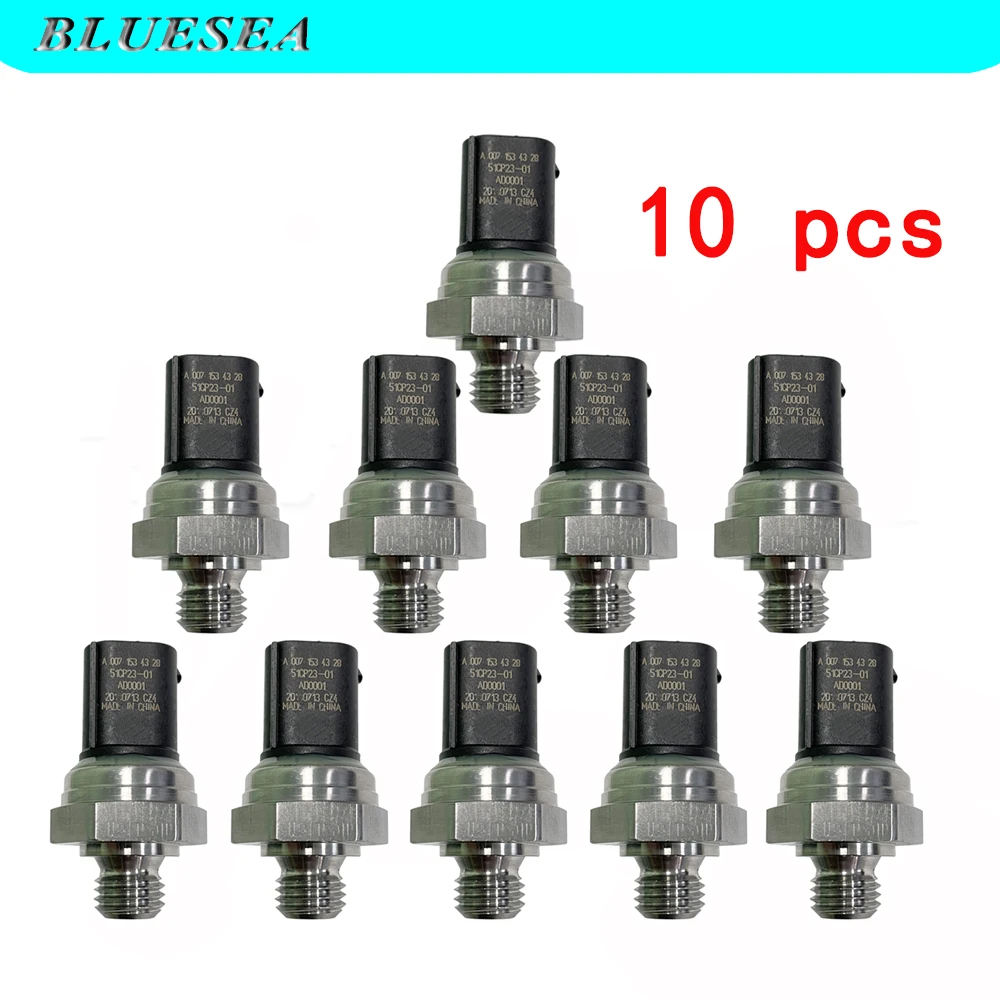 10PCS Fuel Rail Pressure Sensor For Benz W215 CL-Class A 007 153 43 28 51CP23-01 A0071534328