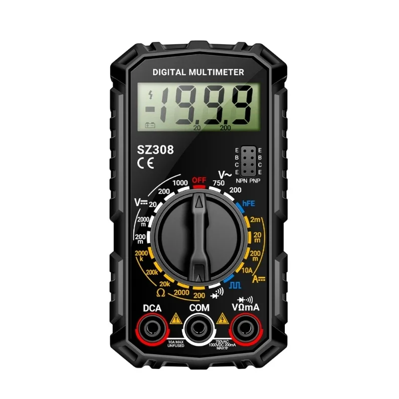 Multimeter Low Battery Indication 1999 Counts Current Tester