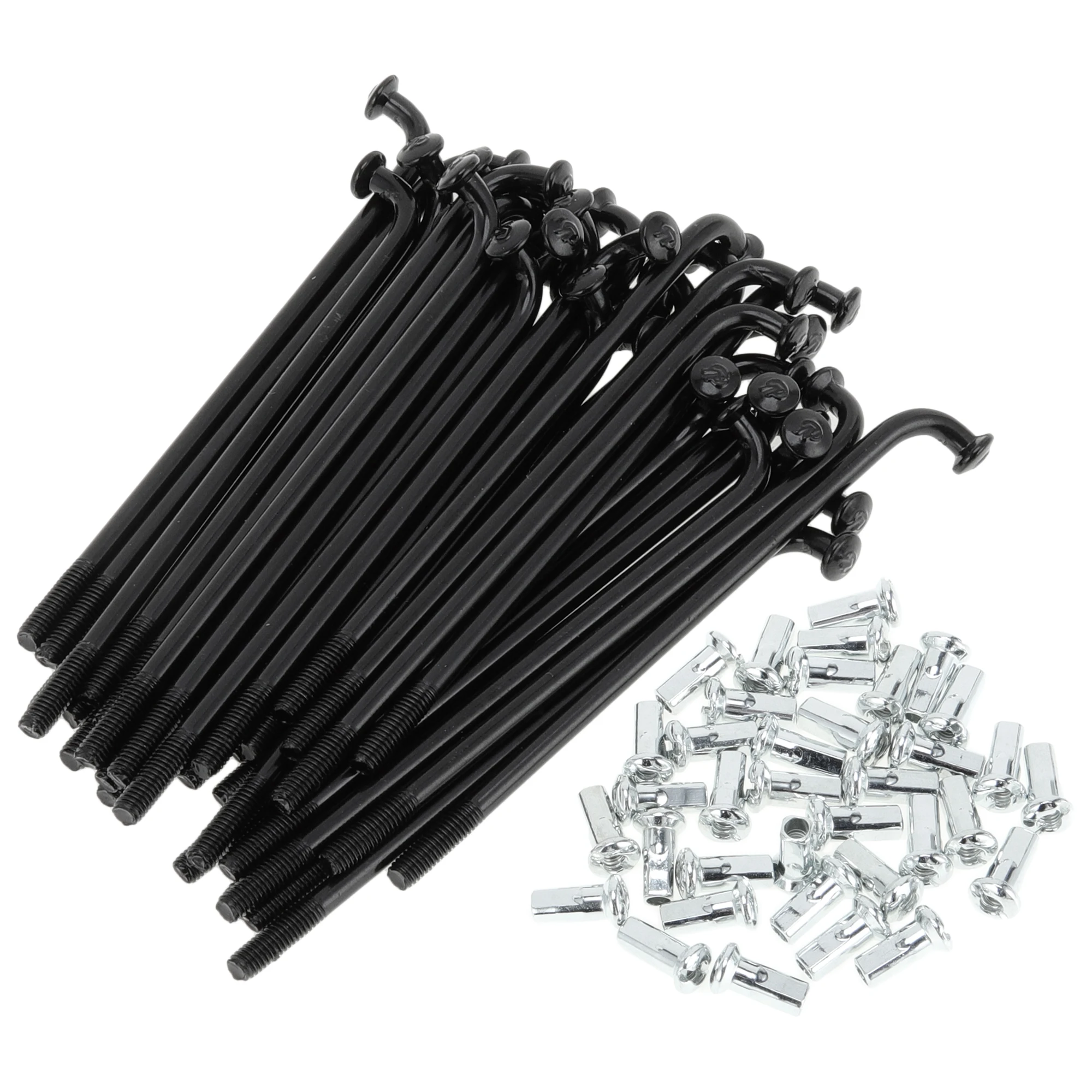 X Autohaux Fahrrad-Speichensatz, 12 G, 69 mm, 76 mm, 82 mm, 87 mm, 92–141 mm Länge, Fahrrad-Radspeichen mit Nippeln, Kohlenstoffstahl, Schwarz, 36 Stück – Detail 9