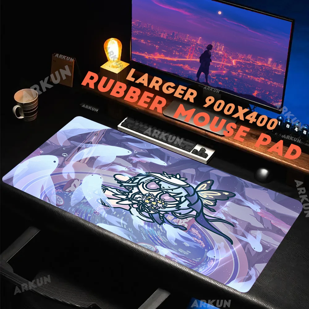 

Large Kawaii Hot The Shorekeeper Wuthering Waves Gaming Mouse Pad 100x50 Big Computer Mousepad Big Keyboard Table Gamer Desk Mat