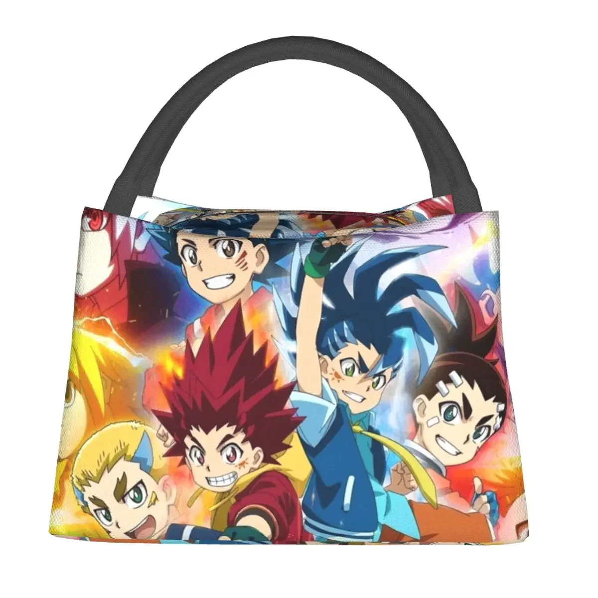 Beyblade Burst Surge Lunch Bags Insulated Bento Box Portable Lunch Tote Picnic Bags Cooler Thermal Bag for Woman Student Work