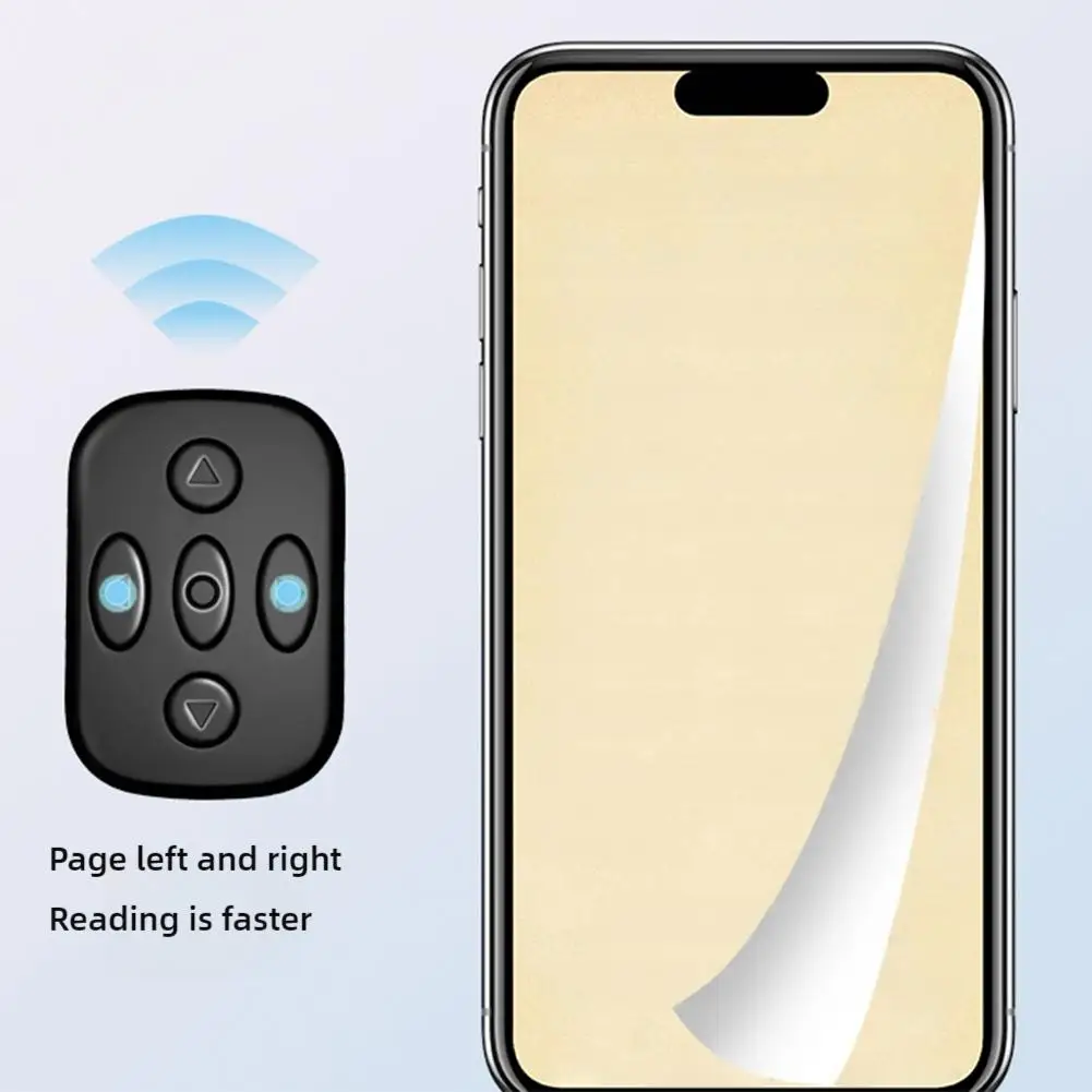 Sem fio bluetooth air mouse móvel selfie preguiçoso controle remoto instantâneo girador de página automático navegação para o telefone móvel w4r0