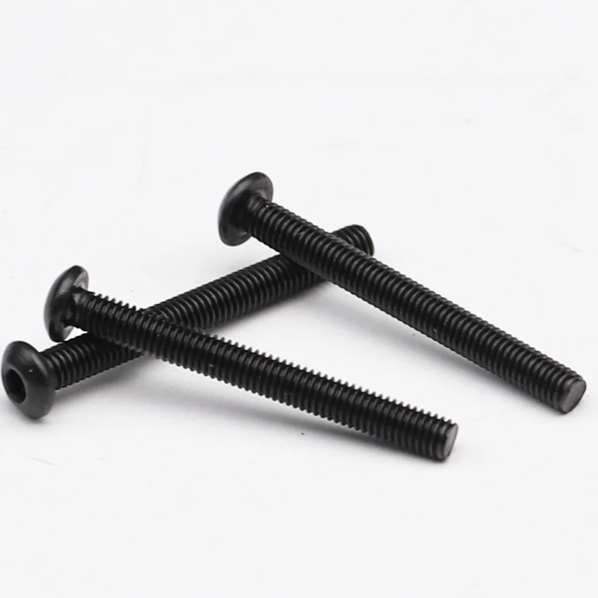 M3*25mm 28mm 30mm 32mm 35mm 10.9 Grade Black Carbon Steel DIN7380 Bolt Pan Oval Round Button Head Inner Hex Hexagon Socket Screw