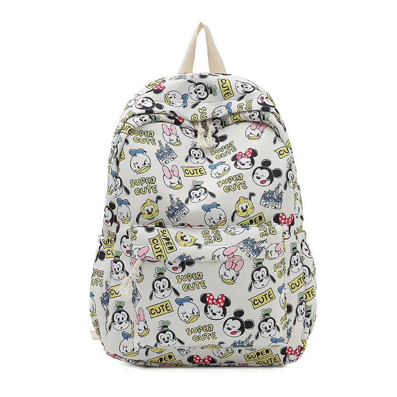 2025 New Fashionable High Quality Graffiti Nylon Lightweight Large Capacity Backpack Student Cartoon Mickey Backpack
