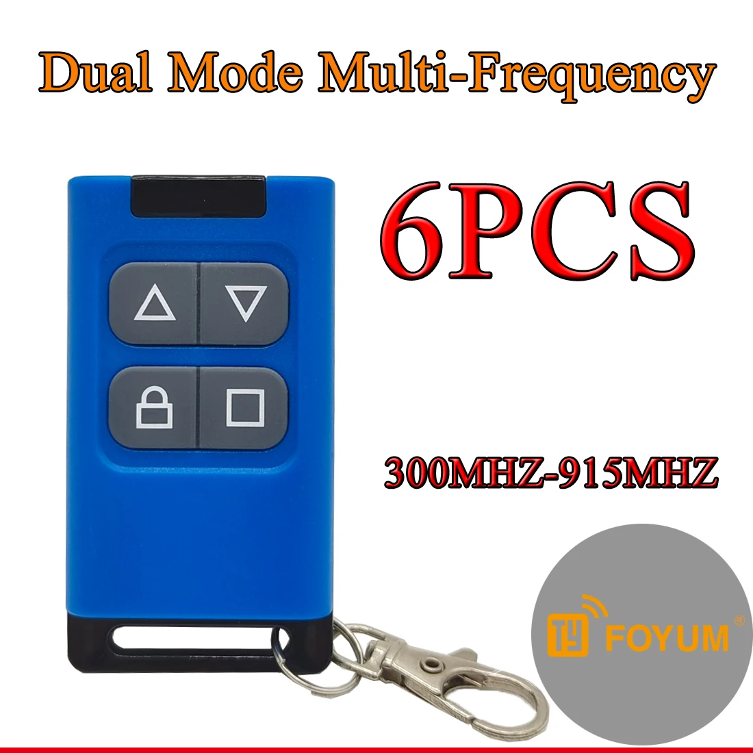 6PCS Foyum Cheaper Dual Mode Multi Frequency Gate Remote Control Copy Fixed code 315-915mhz Remote Control