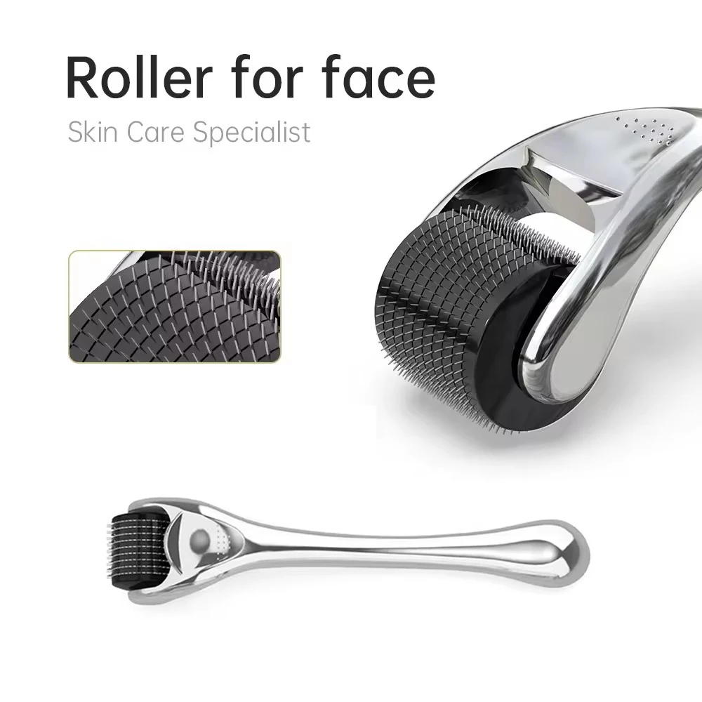 Elegant Silver DRS 540 Microneedling Roller Micro Needle Mesotherpy Derma Roller for Home Use Skin Care ,Beard And Hair regrowth