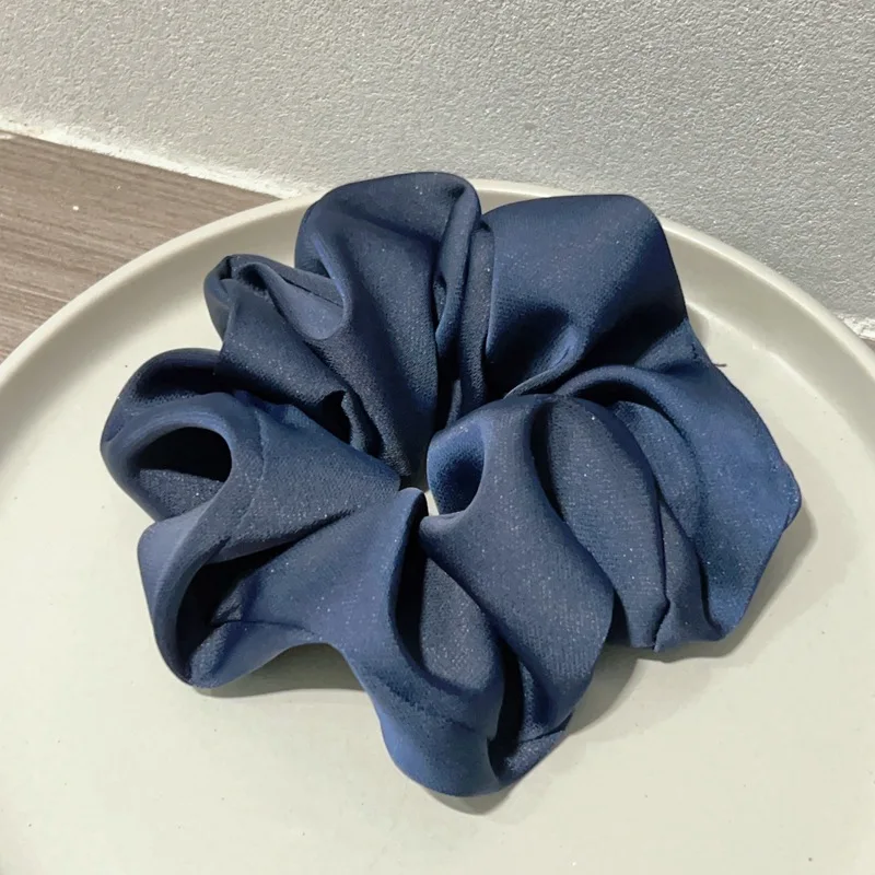 Korea Fashion Silk Scrunchie For Women Elastic Satin Hair Tie Girls Solid Color Silk Hair Bands chouchou soie hair accessories