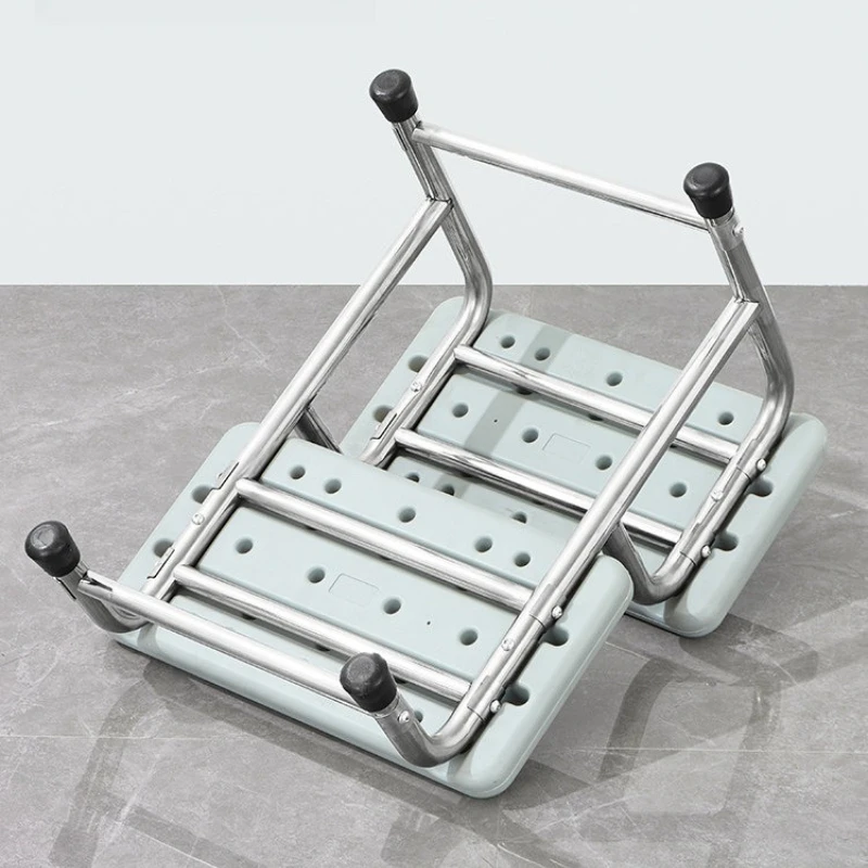 Stainless Steel Step Stool Thickened Step Ladder Medical Grade Footstool Moisture-Proof Anti-Corrosion Heavy Duty Home Use image 5
