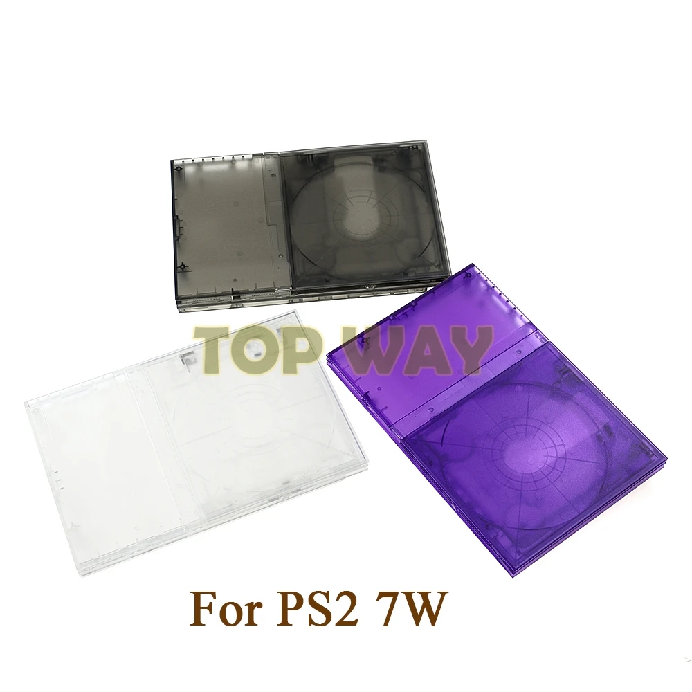 1set Protective Housing Case For PS2 7W 9W Transparent Matte Shell For PlayStation 2 Slim SCPH-7XXXX/SCPH-9XXXX Game Console
