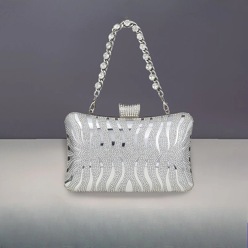 

Ladies' shiny luxury rhinestone dinner bag can be matched with dress evening bag fashion temperament elegant handbag