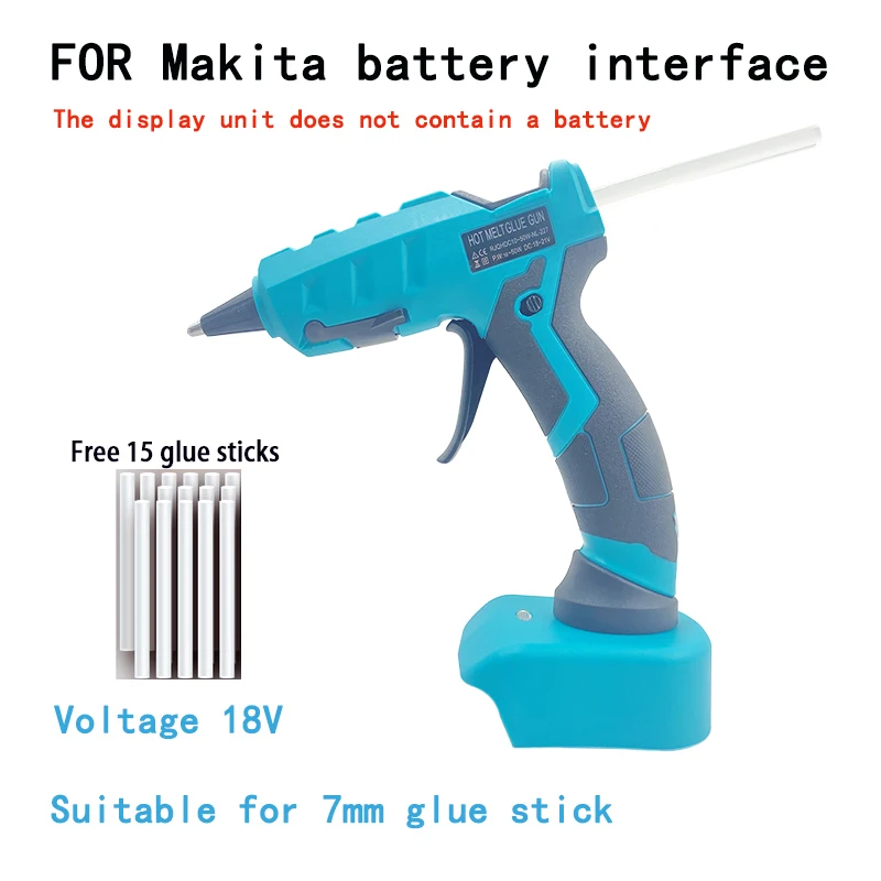 NL227C Wireless Lithium Battery Hot Melt Glue Gun For Makita BL1830 For Milwaukee M18 For Black Decker For Dewalt DCB183 DCB609