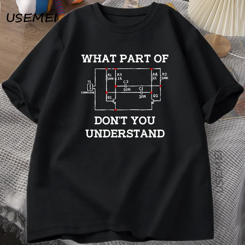 Electrical Engineer T Shirt Electrician Circuit Board Graphic Tshirt Fathers Day Gift Cotton Short Sleeve Men's Clothing Tee