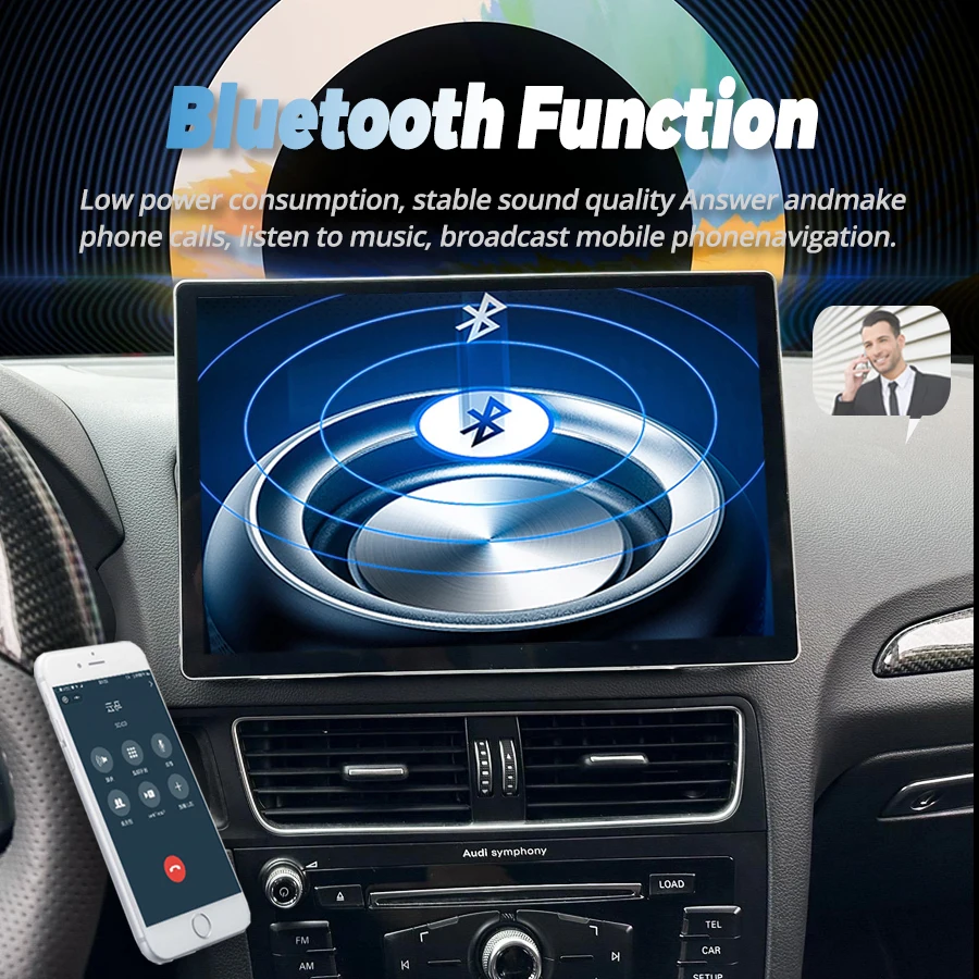 13.3inch Android Screen For Audi Q5 2009-2017 Touched CarPlay Auto Car Multimedia Video Camera Stereo Head Unit Navigation GPS