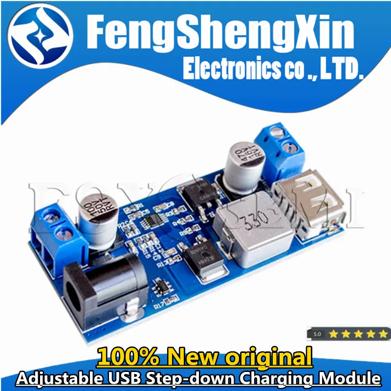 DC-DC 24V/12V To 5V 5A Step Down Power Supply Buck Converter Replace LM2596S Adjustable USB Step-down Charging Module 30W