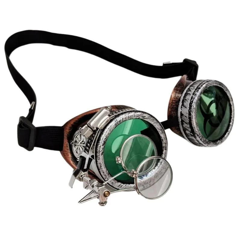 39BB Retro Victorian Victorian Goggles Halloween Glayes Gothic Steampunk แว่นตาสำหรับผู้ที่ชื่นชอบคอสเพลย์