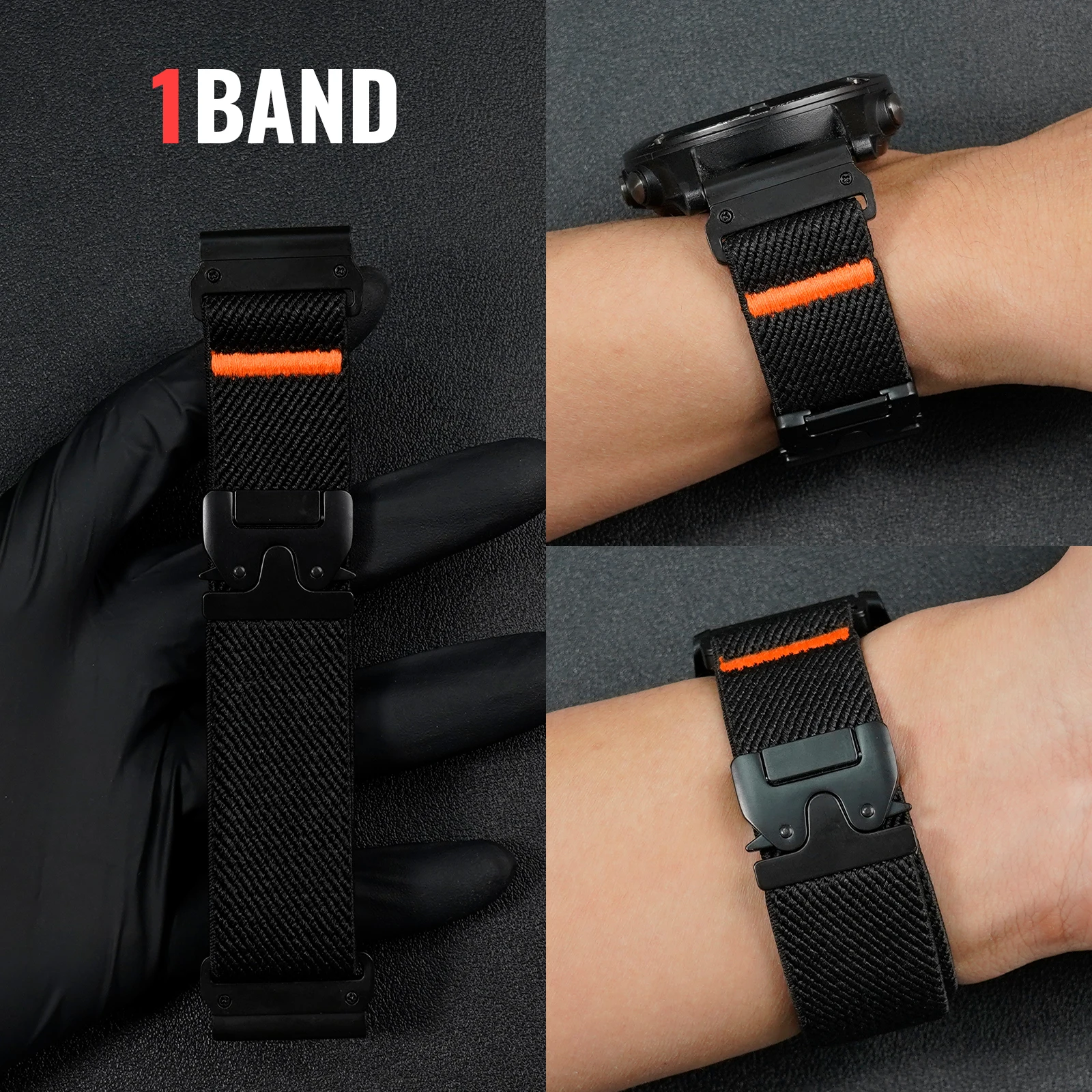 QuickFit 20/22/26mm Nylon-Uhrenarmband für Garmin Fenix 8 7 Pro 7S 5X 5Plus Band Fenix 6XPro Forerunner 965/955/945 Instinct – Detail 16