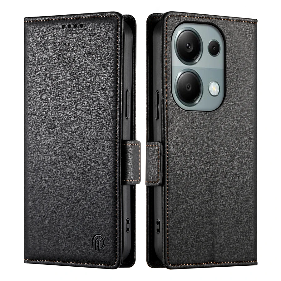 For Xiaomi Poco X6 F6 Pro X5 5G Luxury Case Leather Flip Book Coque For Poco M6 Pro 4G Case C75 C65 X 5 X6 F6 M6 Wallet Cover