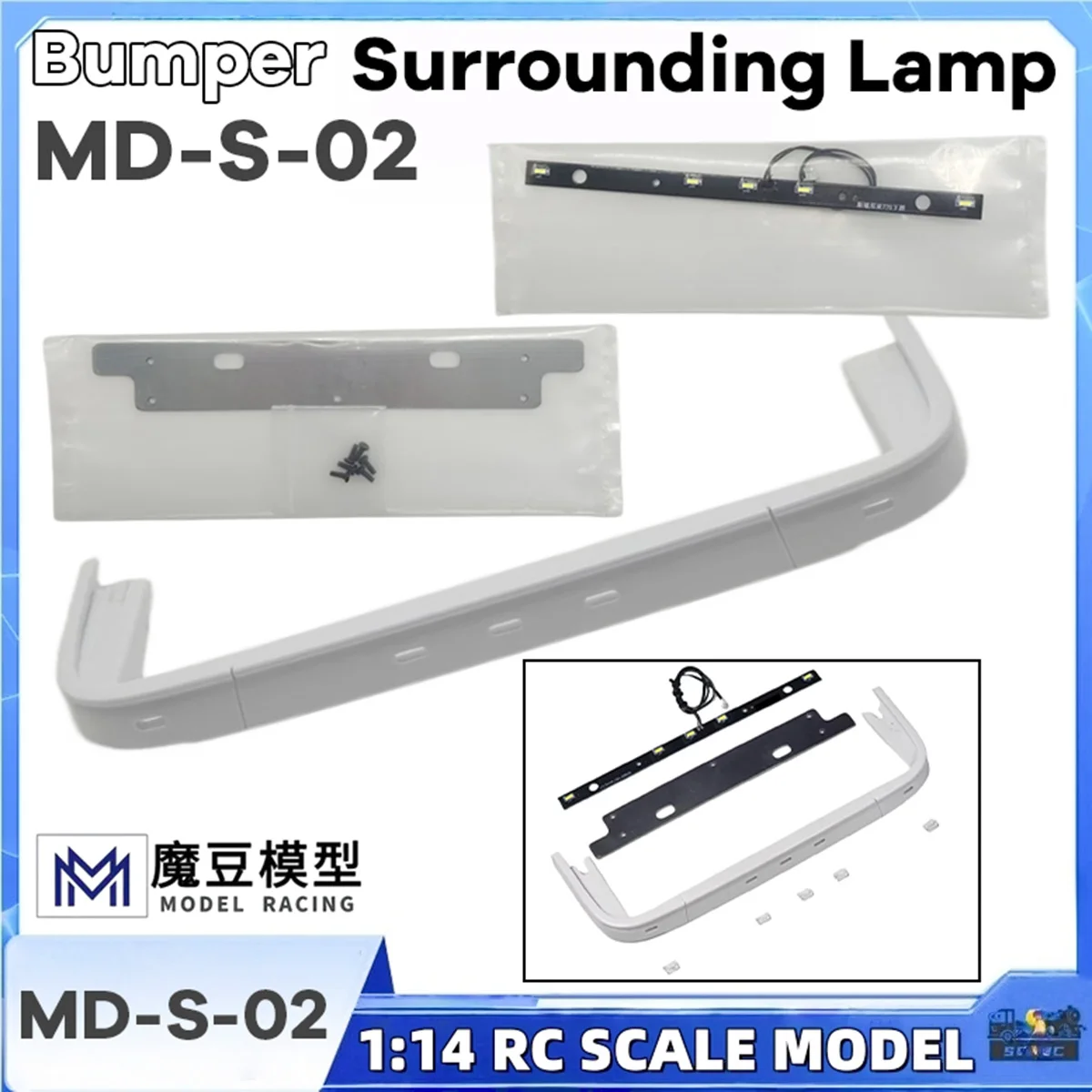 770S LED Bumper Surrounding Lamp Light For 1/14 Tamiyaa RC Dump Truck Scaniaa MODO Romote Control DIY Toy Model Parts