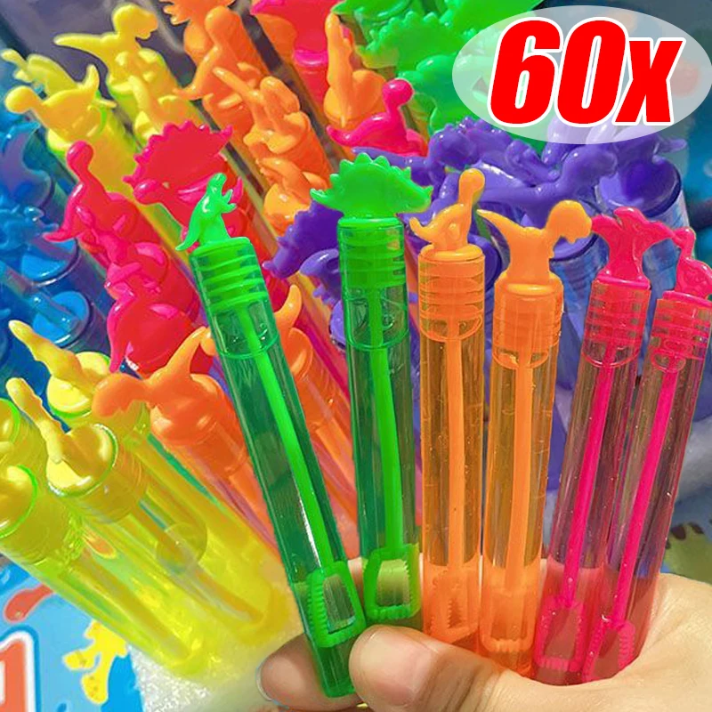 Mini tubos de burbujas de animales marinos, botella de jabón, decoración de fiesta de cumpleaños Dino, palo de burbuja de concha de caballito de mar colorido DIY, juguetes para niños