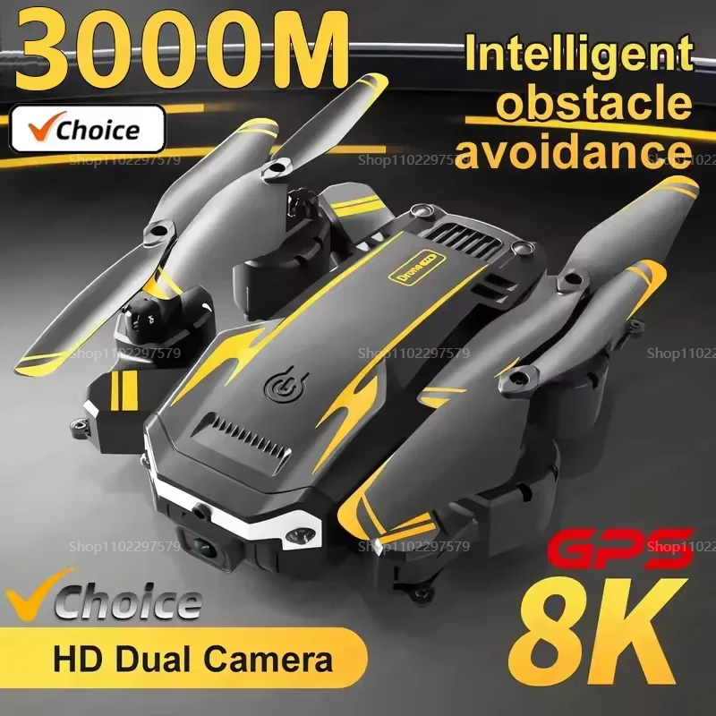 Drone G6 Professional Hd 8k 5g Con Gps: FotografíA AéRea, CáMara 8k, Sistema De EvitacióN De ObstáCulos, HelicóPtero, CuadricóPtero, Drone, Juguete, Regalo