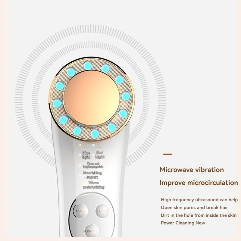 Microstroom Gezichtsmassager Oogschoonheidsapparaat Gezichtslifting Huidvervanging Diepe reiniging Multifunctioneel huidverzorgingshulpmiddel