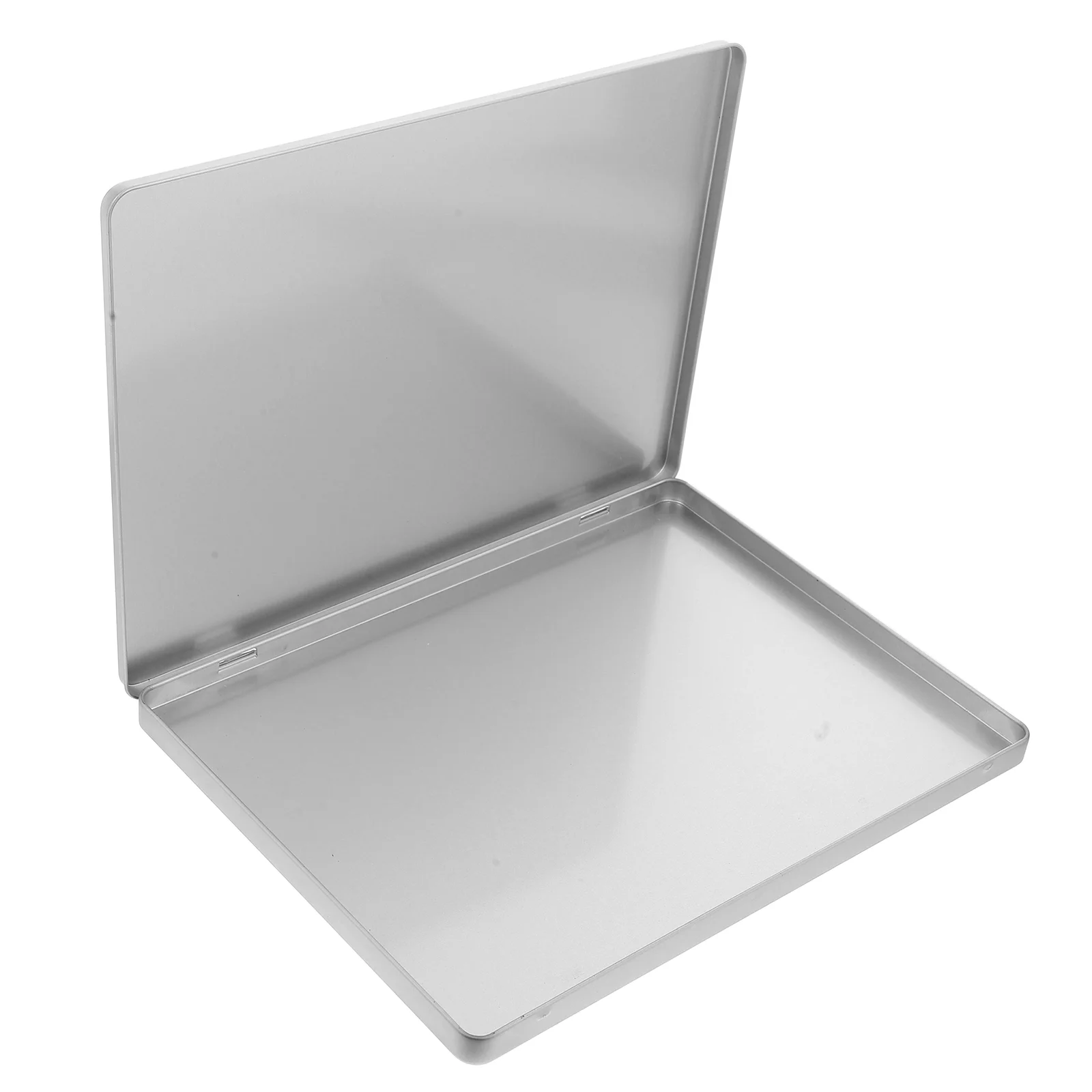 Rectangular Tinplate Storage Box Empty Metal Tin Box Metal Decorative Can For Office And Home Tinplate Box For Photo And Documen