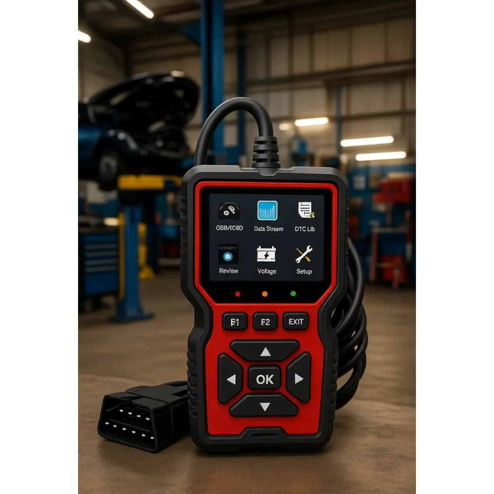 

Цветной экран, сканер OBD2, с функцией печати, 10 языков, детектор неисправностей автомобиля, диагностический инструмент для всех моделей OBDII