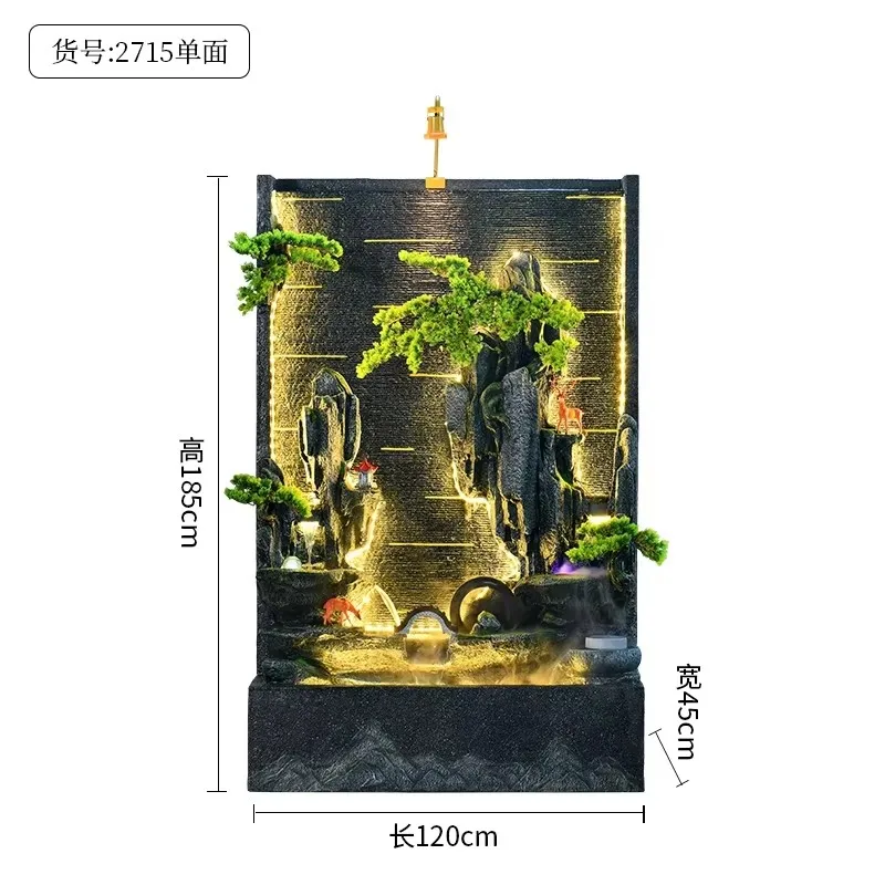 BJ-21   Water Curtain Wall Rockery Flowing Water Landscape Outdoor Villa Hotel Entrance Decorative Garden Water Ornament