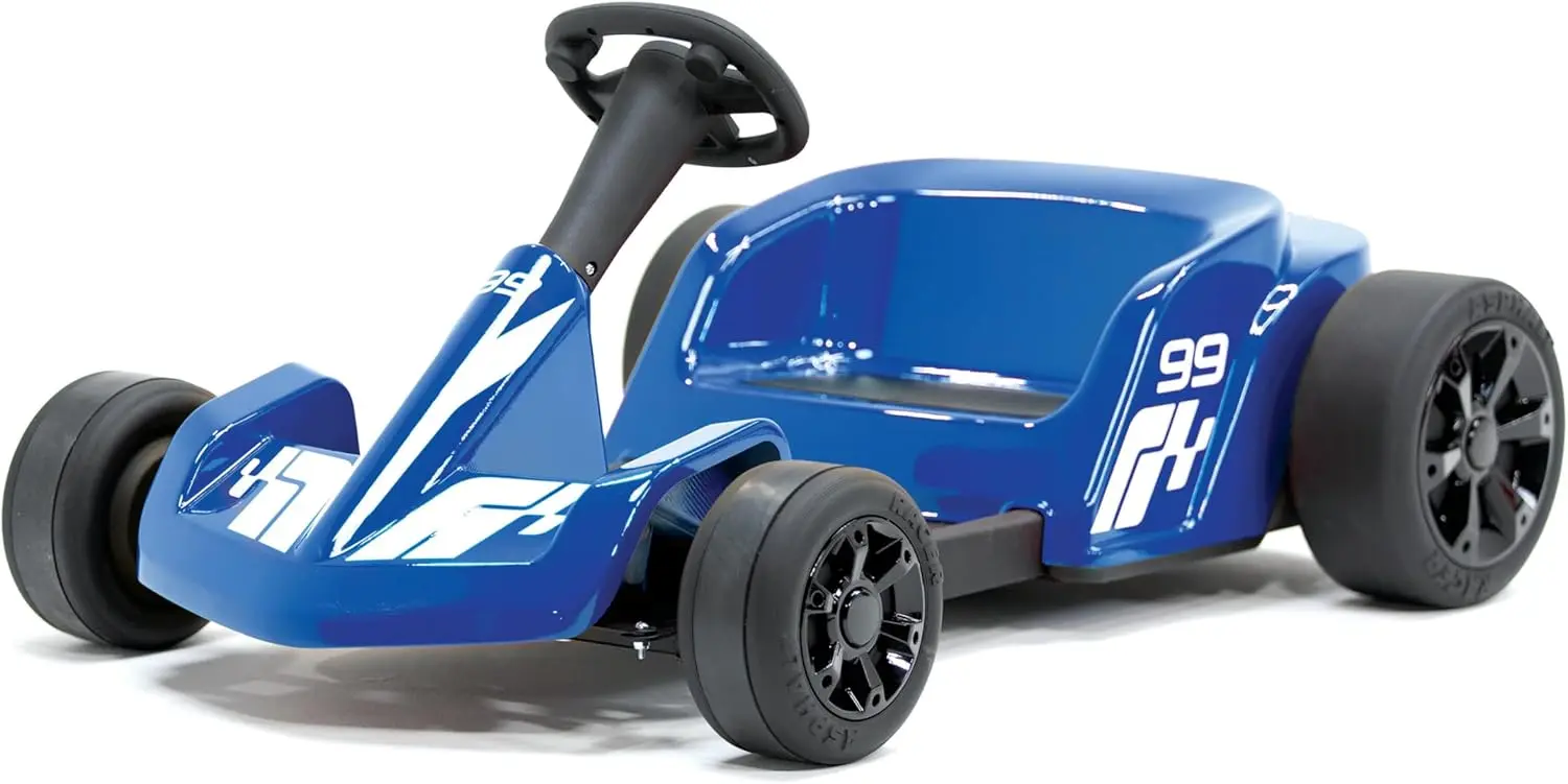 12V Asphalt Racer Battery Powered Ride-on, High Speed Mode (5 MPH) - Blue