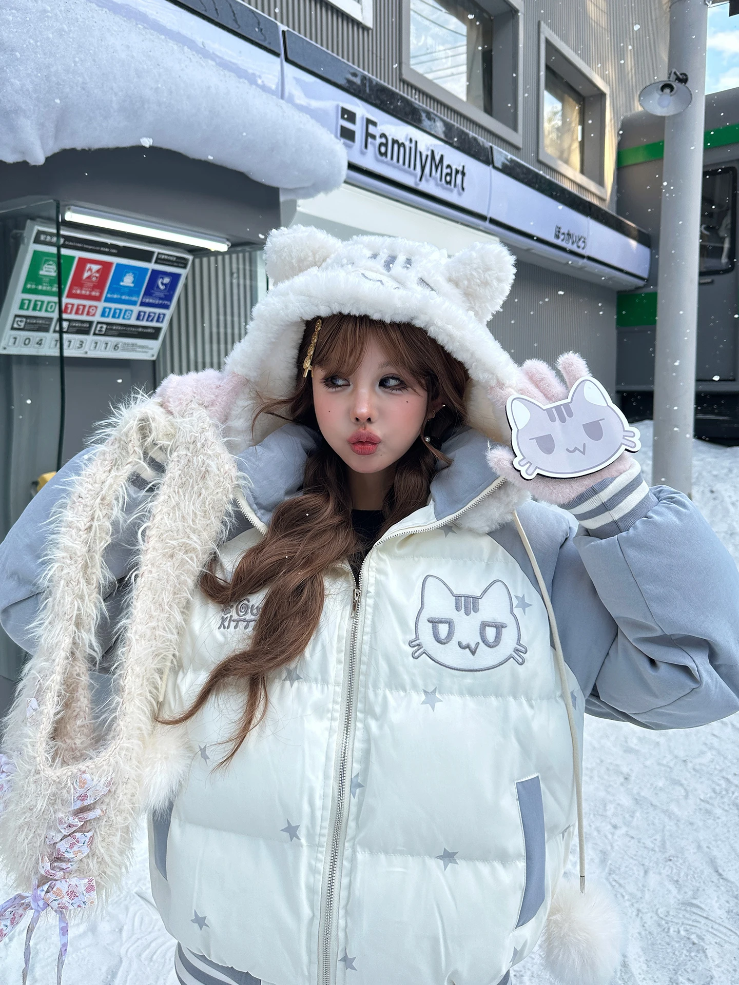 

Милый женский утепленный хлопковый жакет с ушками, на липучках, для похудения, с эффектом похудения, женская хлопковая одежда