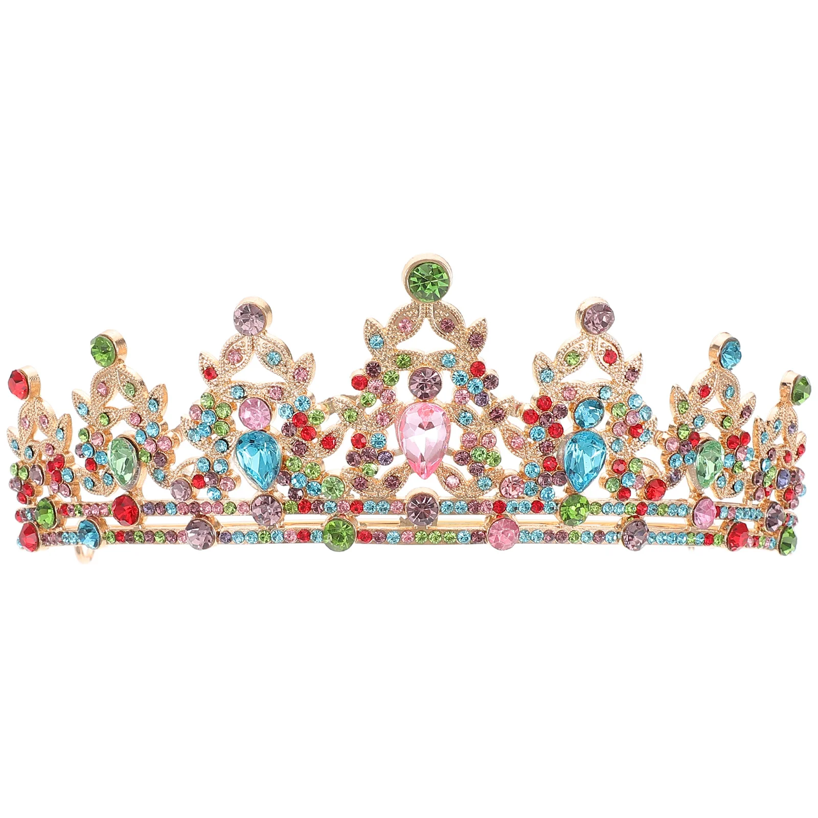 إكسسوار شعر على شكل تاج الأميرة المينا للنساء والفتيات وأعياد الميلاد والرقص وحفلات الزفاف وحفلات الزفاف وحجر الراين وغطاء رأس أنيق #4