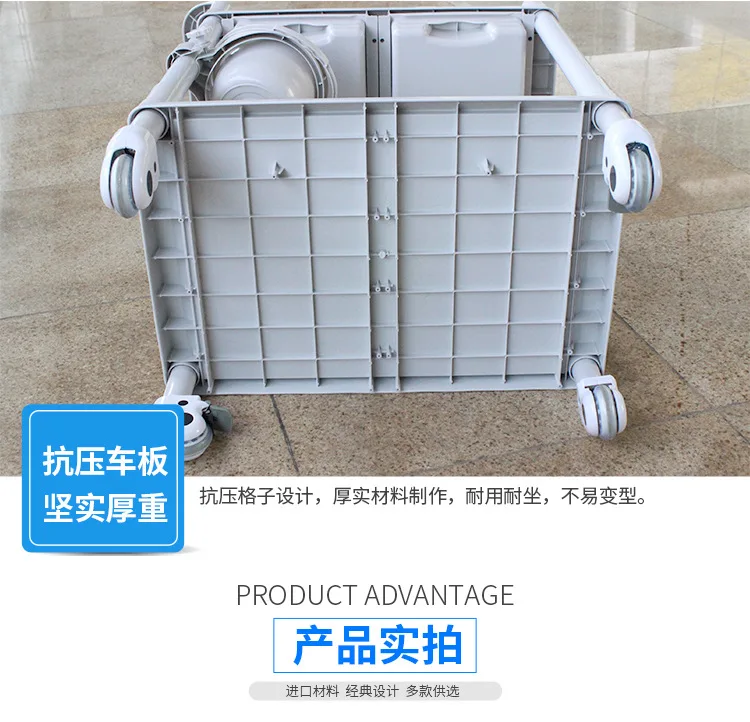 EUR PET Veterinary Equipment Sturdy Durable White ABS Medical Equipment Emergency Pet Trolley with Wheels