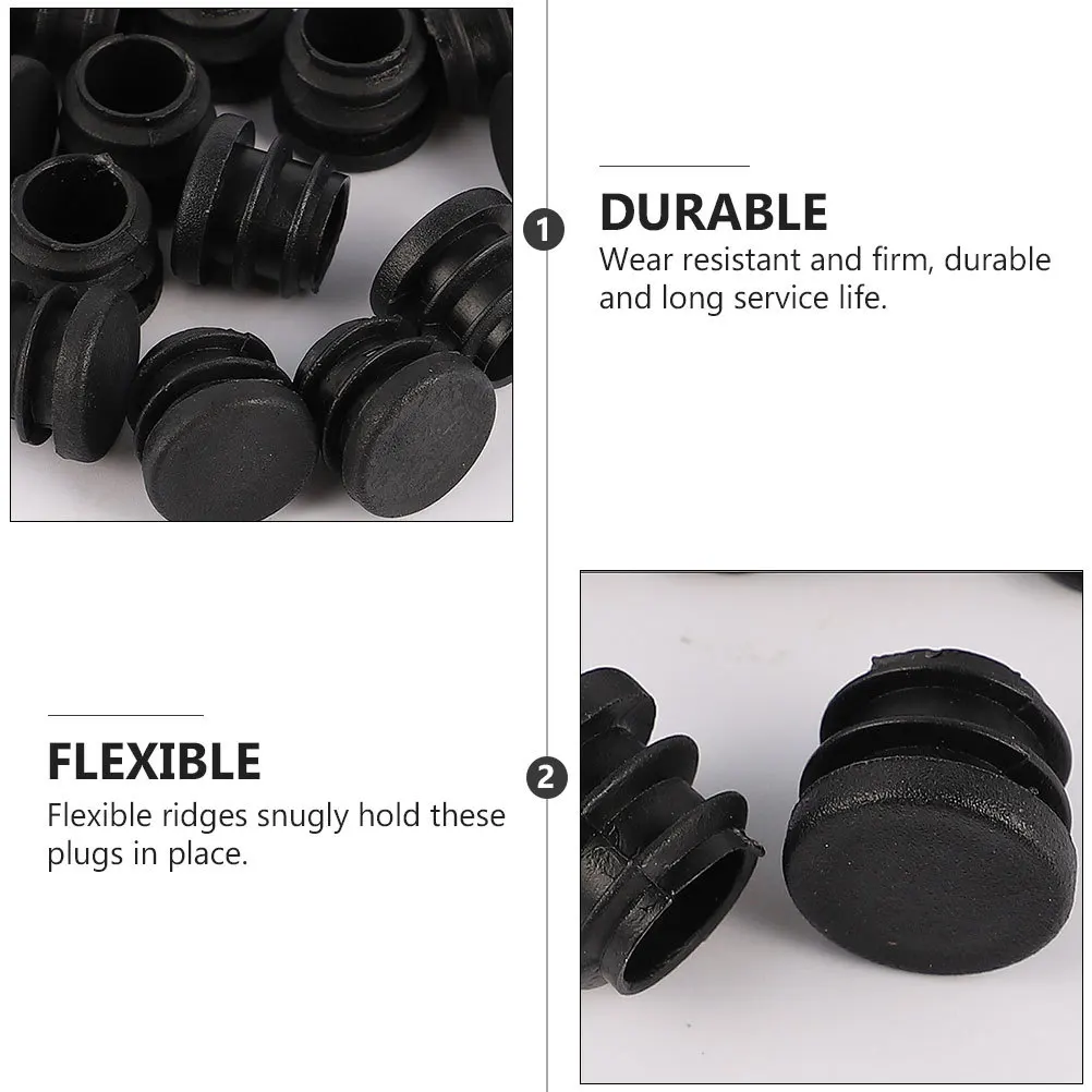 

100Pcs Round Bung Furniture Leg Plugs Wear Resistant Chair Table Leg Cap Floor Protector Tube Insert Plastic End Caps
