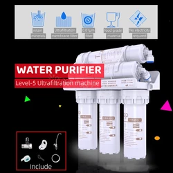 Purificador de agua de ultrafiltración de 5 etapas, sistema de filtro de agua para fregadero de cocina potable para el hogar, filtro de tratamiento de agua