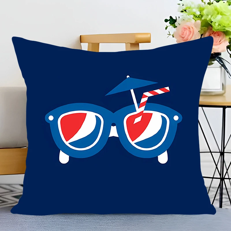 Fashion Cushion Cover P-Pepsis Decoration Sofa Sleeping Blue Pillow Short Plush Soft Pillowcase Home Living Room Pillow Covers