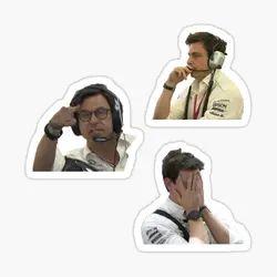 Angry Toto Wolff Collage 5 szt naklejki na ścianę dla dzieci dekoracja zabawny wystrój dekoracja tła bagażowy zderzak Anime