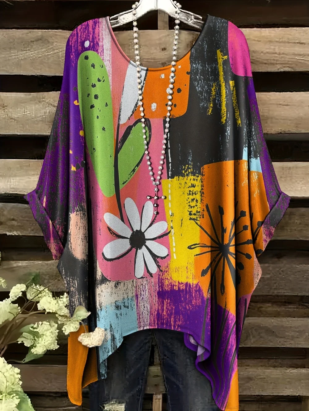 Festive Holly Berry Oversized Blouse. Sa540a86f95cf410d85fd8c5a792740a7L