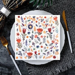 20Pcs/Pack Smal Flower Decoupage Paper Napkins Foloral Plants Paper Tissues for Wedding Xmas Birthday Party Decor Top Quality