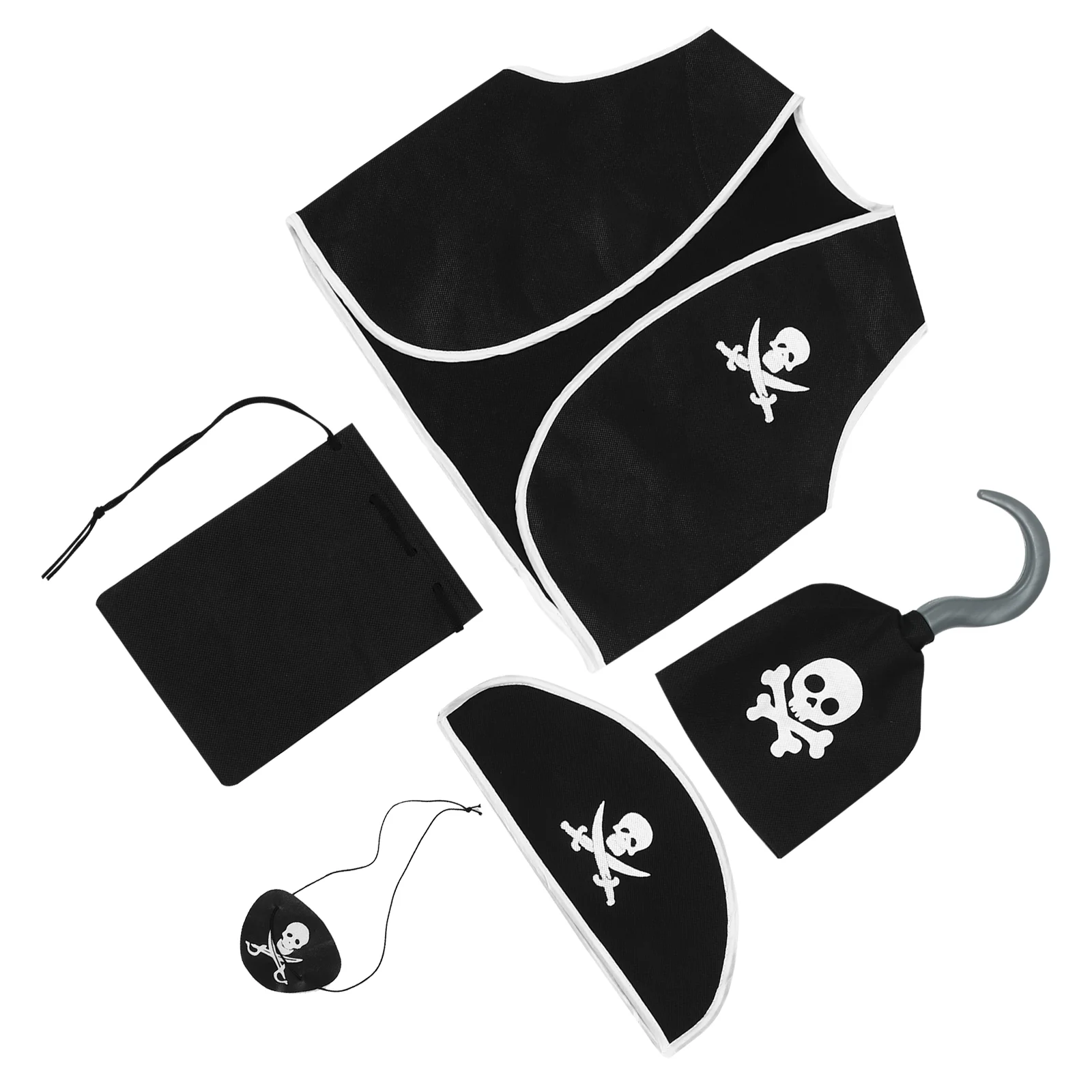 5 Pcs Pretend Play Pirate Suit Costume Cosplay Clothes Dress for Baby Halloween Costumes