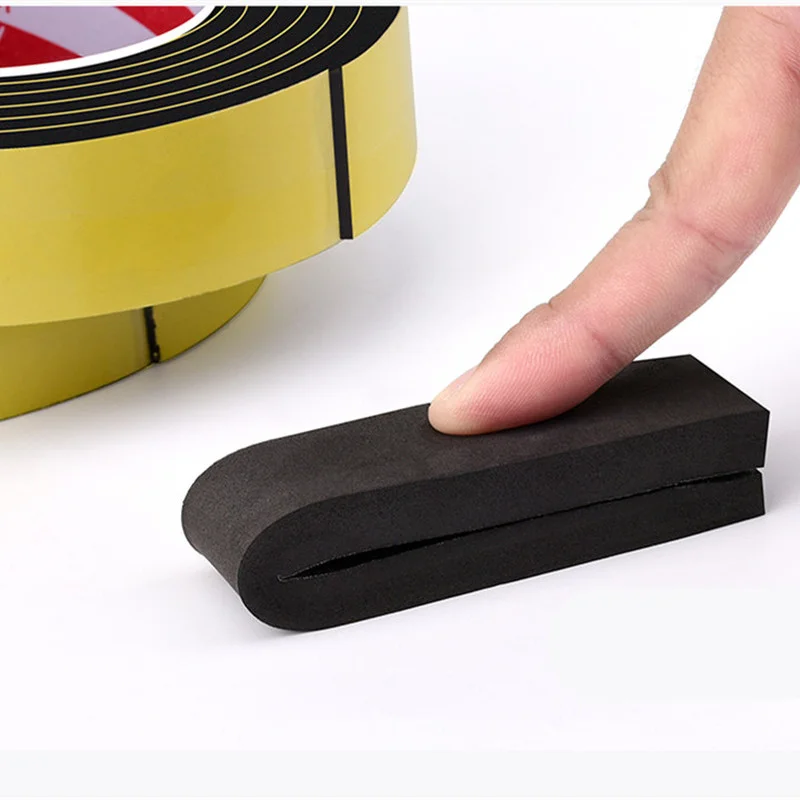 10M EVA Black Sponge Single-Sided foam Tape 1-8mm Thickness Shockproof and Anti-Collision Sealing Strip for Window Door Hardware