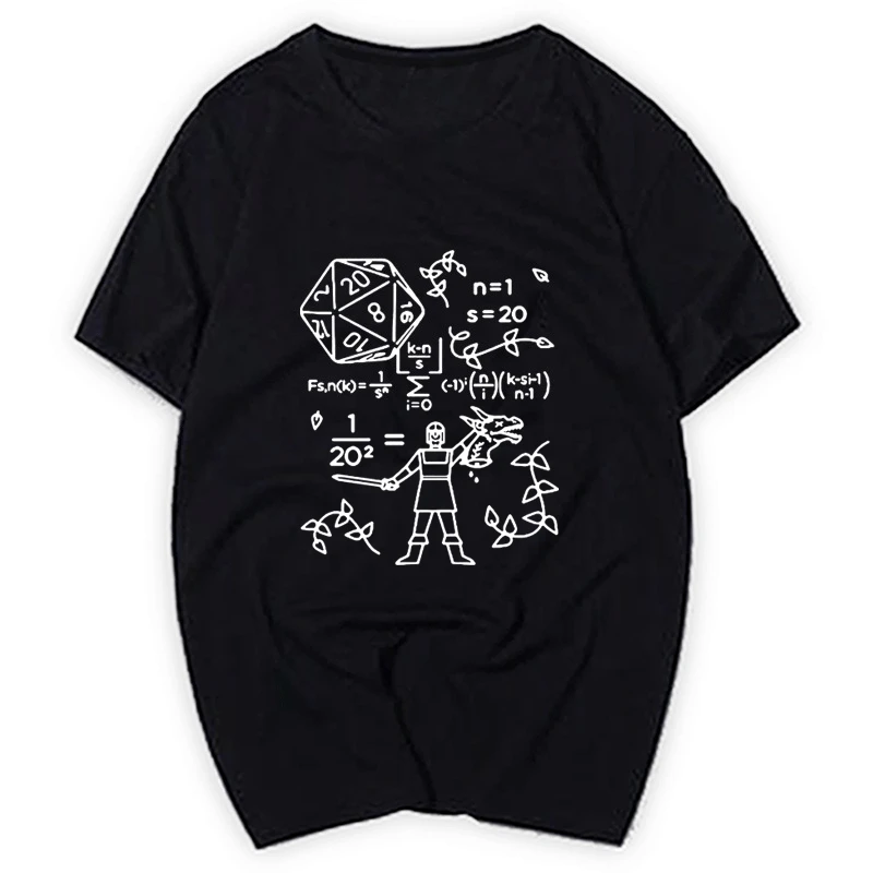 

Novelty DND T Shirts Graphic Streetwear Short Sleeve I Have A Plan D20 Dice Role Playing Game DnD T-shirt Men