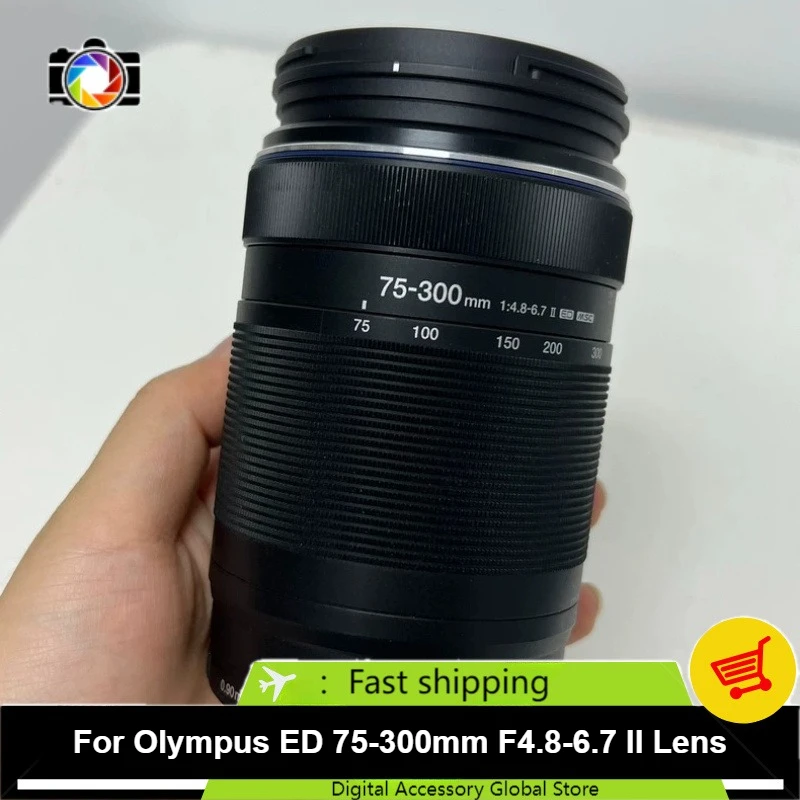 95% New Genuine For Olympus ED 75-300mm f4.8-6.7 II MFT Lens Compatible With For E-M10 E-M5 E-M1 For GH6 GH5 G9 G85