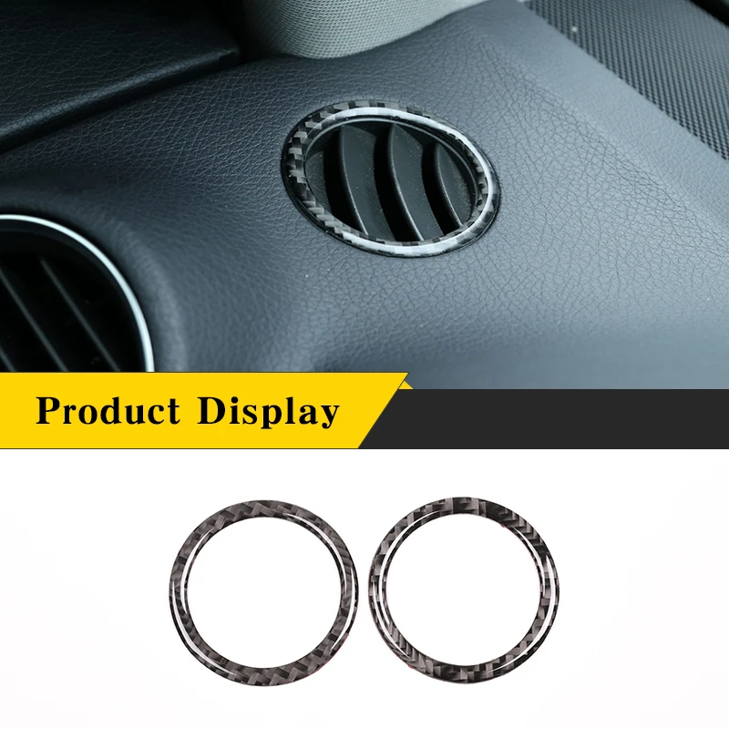 

For Mercedes-Benz C-Class W204 2011-2013 3K Carbon Fiber Car Dashboard Air Outlet Trim Panel Sticker Car Interior Accessories