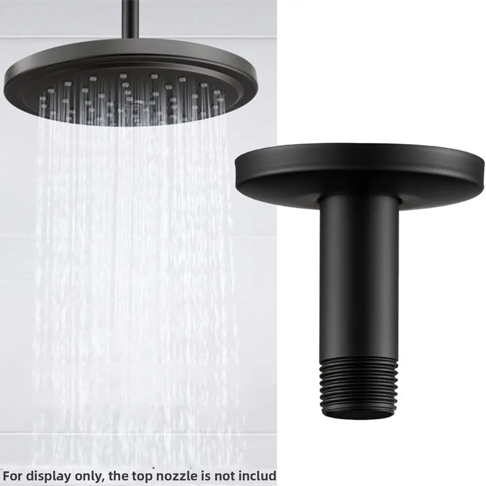 

High Quality 10cm Ceiling Shower Arm with Flange Straight Shower Ceiling Rod Ceiling Mount Rainfall Shower Wall Pipe Hard Water