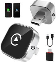 Pionray 2 en 1 adaptador CarPlay inalámbrico y Android Auto 5GHz WiFi tipo C/USB Plug Play adaptador de transmisión Multimedia para coche