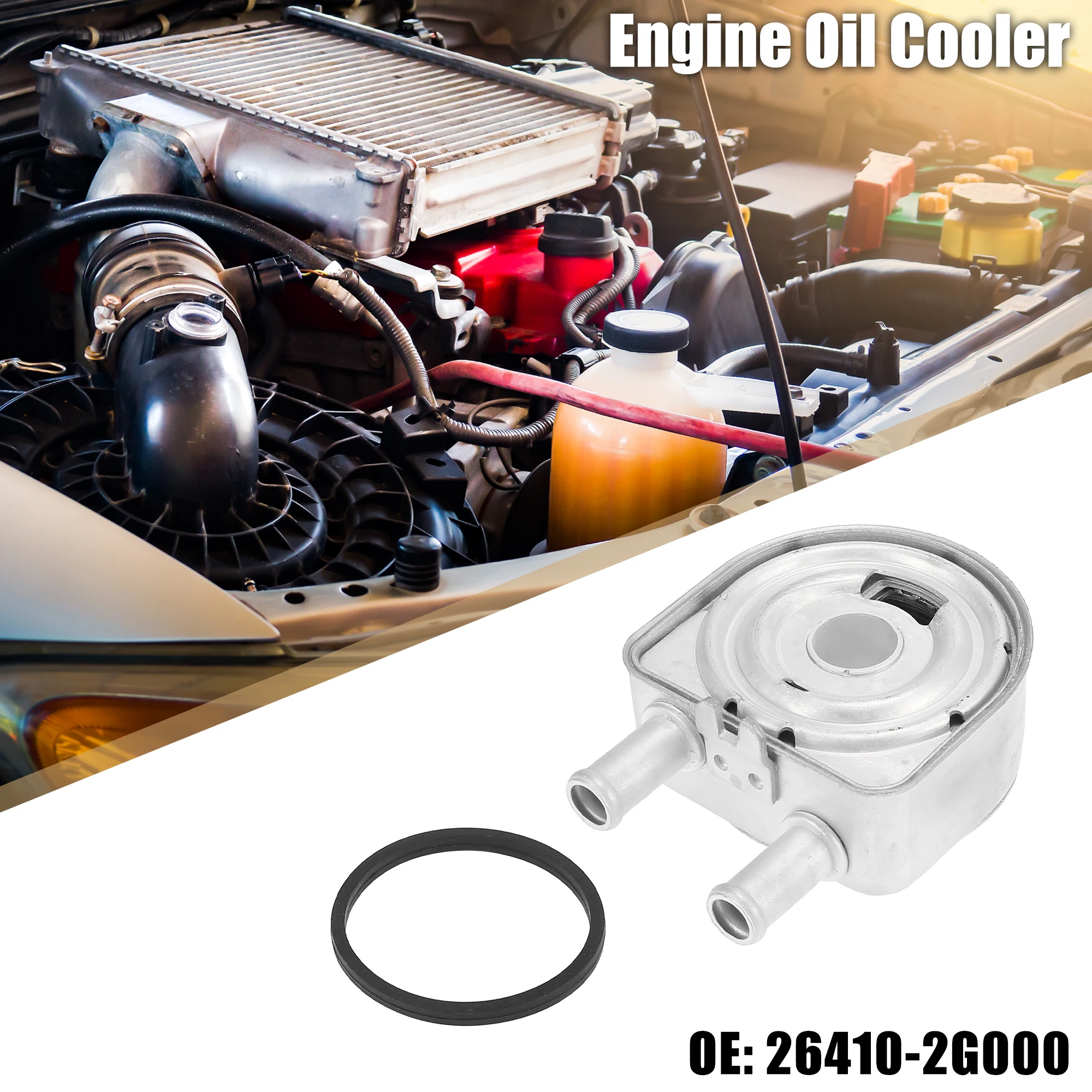 

UXCELL 26410-2G000 Automatic Engine Oil Cooler for Kia Sorento 2011-2019 for Hyundai Santa Fe Sport 2013-2018